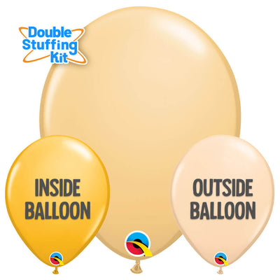 Qualatex 5 inch QUALATEX GOLDEN BLUSH - DOUBLE-STUFFING KIT (100 PK) Latex Balloons KT-400176-Q