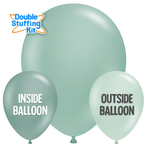 TUFTEX 5 inch TUFTEX PASTEL MINT - DOUBLE-STUFFING KIT (50 PK) Latex Balloons KT-400177-M