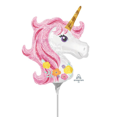 Anagram 10 inch MAGICAL UNICORN MINI SHAPE (AIR-FILL ONLY) Foil Balloon 37275-02-A-U