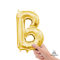 Anagram 16 inch LETTER B - ANAGRAM - GOLD (AIR-FILL ONLY) Foil Balloon 33014-11-A-P