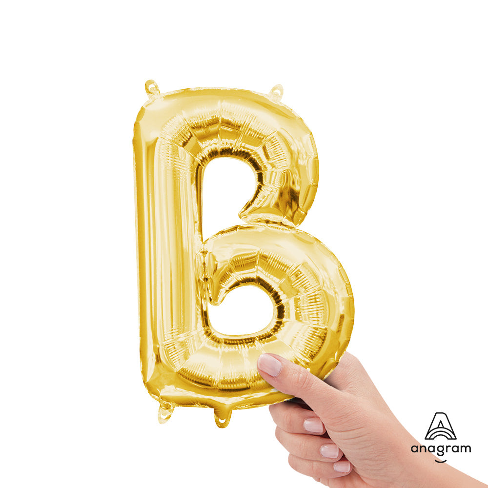 Anagram 16 inch LETTER B - ANAGRAM - GOLD (AIR-FILL ONLY) Foil Balloon 33014-11-A-P