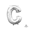 Anagram 16 inch LETTER C - ANAGRAM - SILVER (AIR-FILL ONLY) Foil Balloon 33015-11-A-P