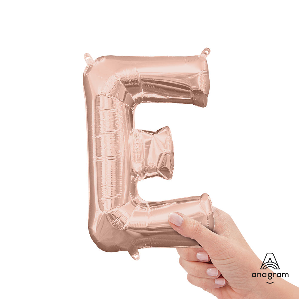 Anagram 16 inch LETTER E - ANAGRAM - ROSE GOLD (AIR-FILL ONLY) Foil Balloon 37456-11-A-P