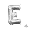 Anagram 16 inch LETTER E - ANAGRAM - SILVER (AIR-FILL ONLY) Foil Balloon 33019-11-A-P