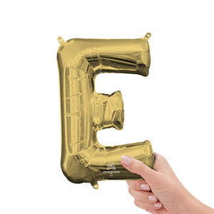 Anagram 16 inch LETTER E - ANAGRAM - WHITE GOLD (AIR-FILL ONLY) Foil Balloon 44618-11-A-P