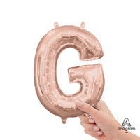 Anagram 16 inch LETTER G - ANAGRAM - ROSE GOLD (AIR-FILL ONLY) Foil Balloon 37458-11-A-P