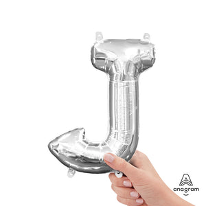 Anagram 16 inch LETTER J - ANAGRAM - SILVER (AIR-FILL ONLY) Foil Balloon 33030-11-A-P