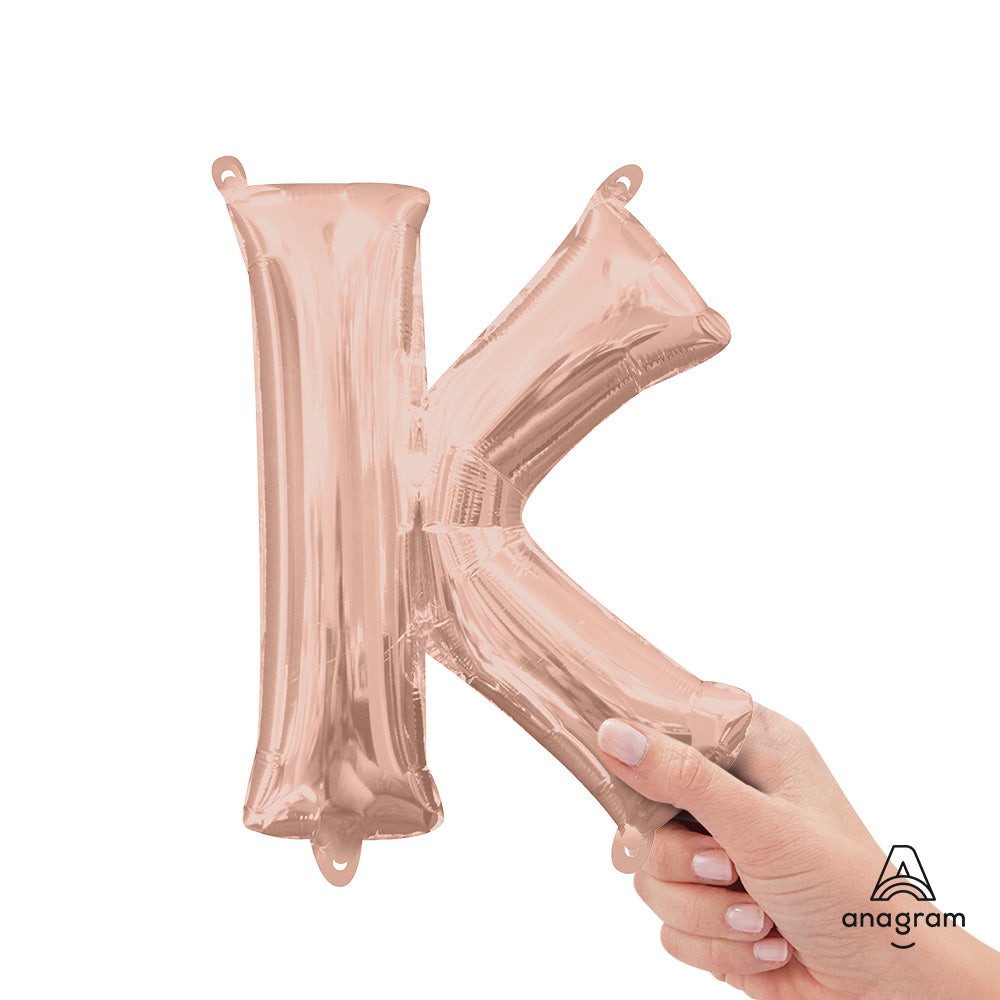 Anagram 16 inch LETTER K - ANAGRAM - ROSE GOLD (AIR-FILL ONLY) Foil Balloon 37462-11-A-P