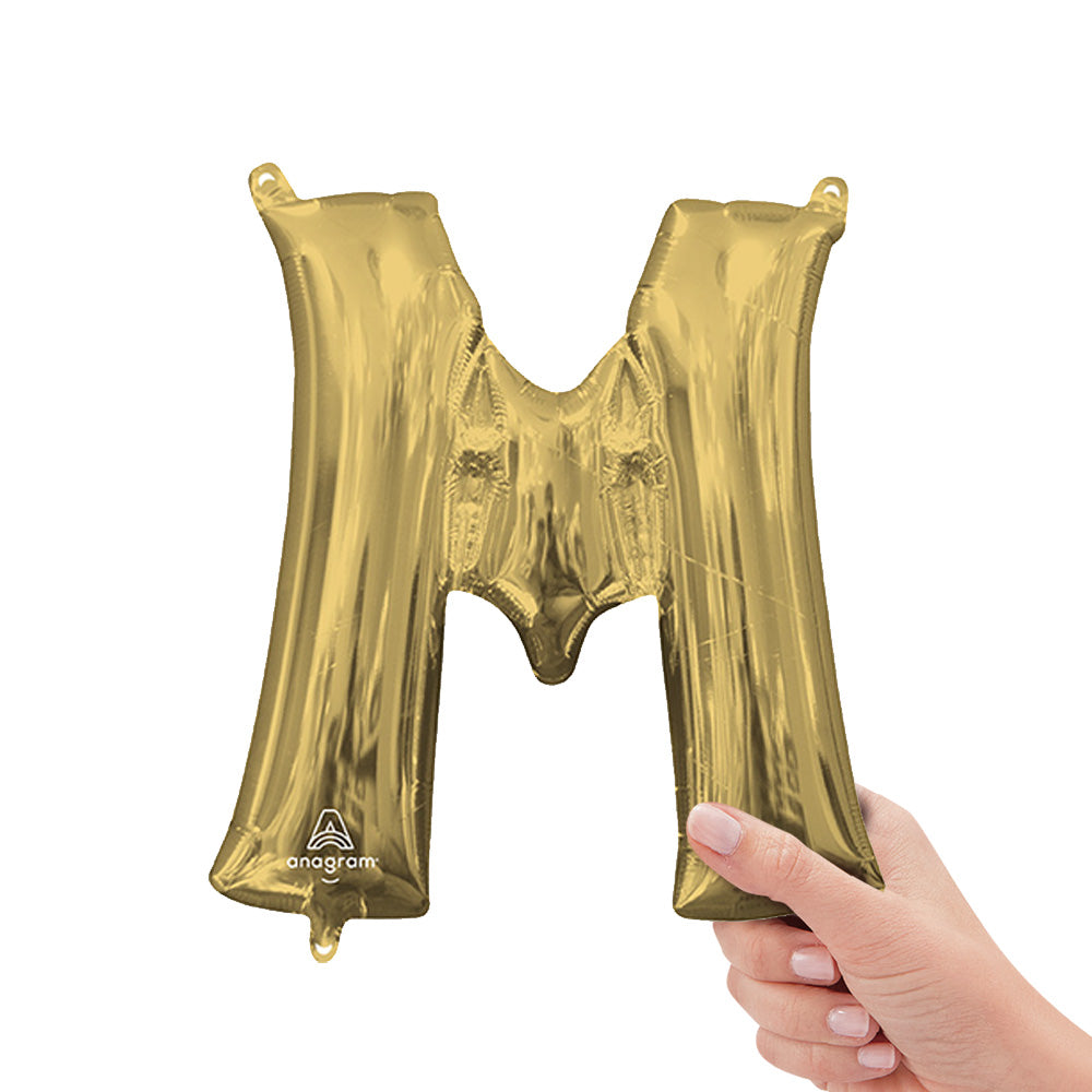 Anagram 16 inch LETTER M - ANAGRAM - WHITE GOLD (AIR-FILL ONLY) Foil Balloon 44626-11-A-P