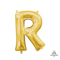 Anagram 16 inch LETTER R - ANAGRAM - GOLD (AIR-FILL ONLY) Foil Balloon 33047-11-A-P