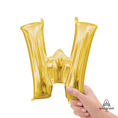 Anagram 16 inch LETTER W - ANAGRAM - GOLD (AIR-FILL ONLY) Foil Balloon 33057-11-A-P