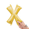 Anagram 16 inch LETTER X - ANAGRAM - GOLD (AIR-FILL ONLY) Foil Balloon 33059-11-A-P