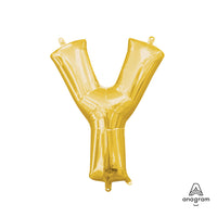 Anagram 16 inch LETTER Y - ANAGRAM - GOLD (AIR-FILL ONLY) Foil Balloon 33061-11-A-P