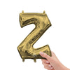 Anagram 16 inch LETTER Z - ANAGRAM - WHITE GOLD (AIR-FILL ONLY) Foil Balloon 44661-11-A-P