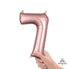 Anagram 16 inch NUMBER 7 - ANAGRAM - ROSE GOLD (AIR-FILL ONLY) Foil Balloon 37492-11-A-P