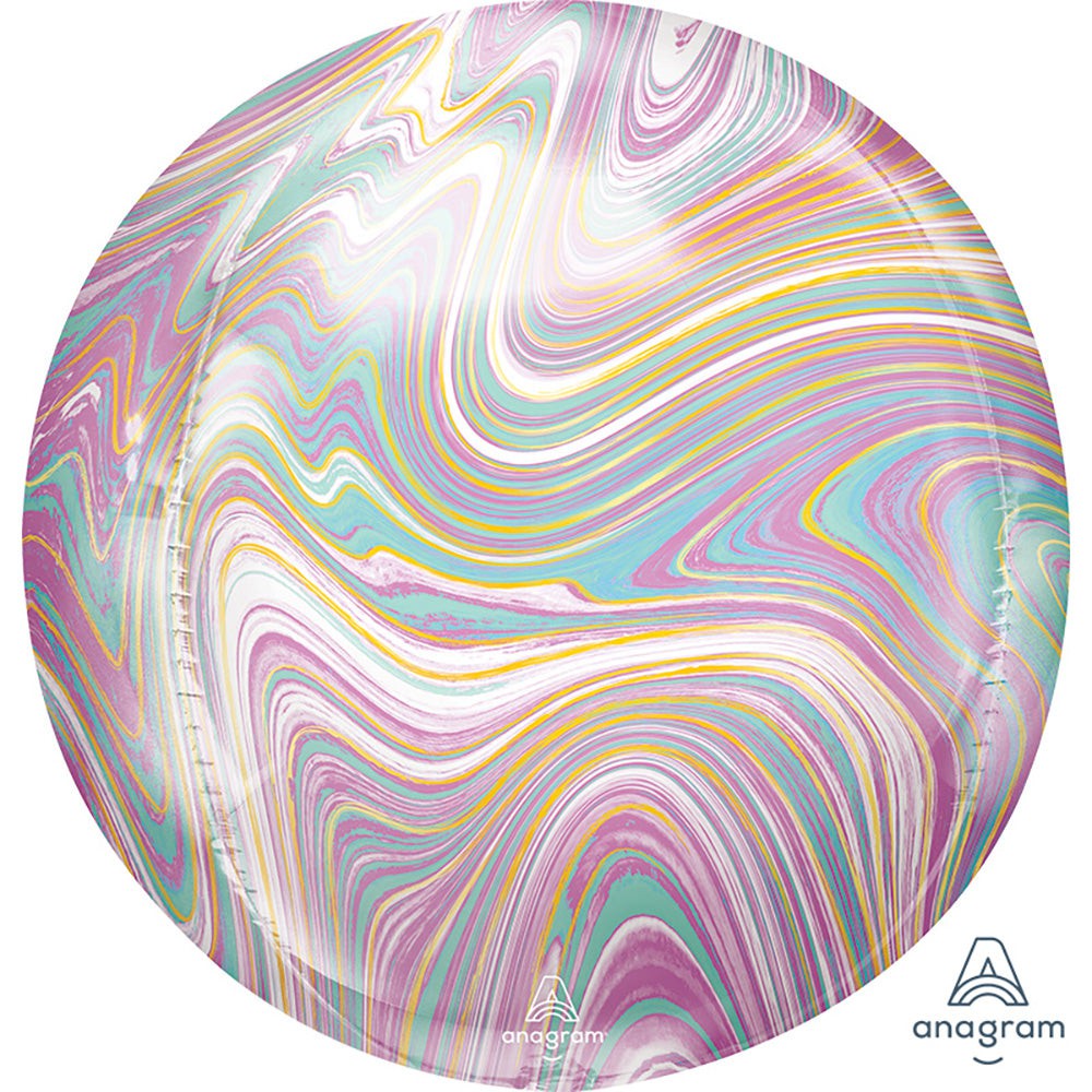 Anagram 16 inch ORBZ - MARBLEZ PASTEL Foil Balloon 42417-01-A-P