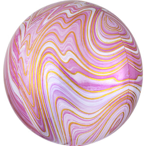 Anagram 16 inch ORBZ - PINK MARBLEZ Foil Balloon 41396-01-A-P