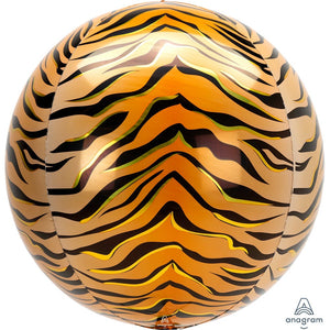 Anagram 16 inch TIGER PRINT ORBZ Foil Balloon 42110-01-A-P