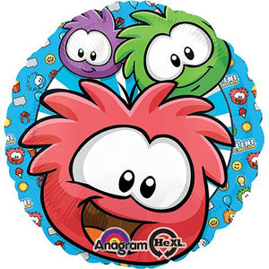 Anagram 17 inch CLUB PENGUIN PUFFLES Foil Balloon 26378-01-A-P