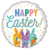 Anagram 17 inch HAPPY EASTER CUTE BUNNIES Foil Balloon 45158-02-A-U