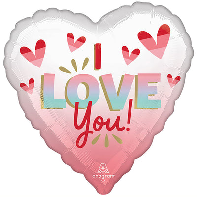 Anagram 17 inch I LOVE YOU DIFFUSED OMBRE Foil Balloon 45110-02-A-U