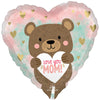 Anagram 17 inch LOVE YOU MOM BEAR Foil Balloon 45434-02-A-U