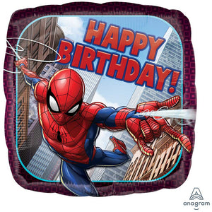 Anagram 17 inch SPIDER-MAN HAPPY BIRTHDAY Foil Balloon 34664-02-A-U