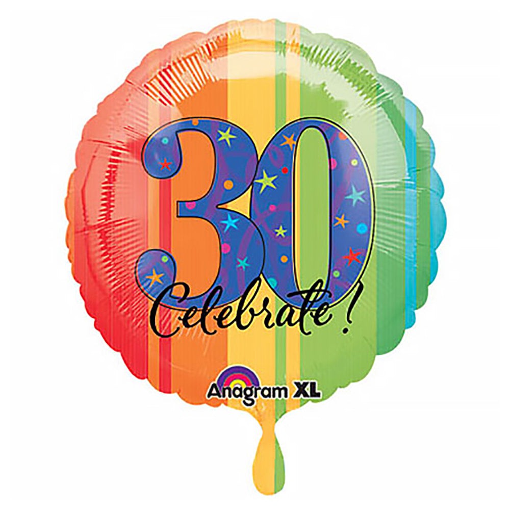 Anagram 18 inch ATP A YEAR TO CELEBRATE 30 Foil Balloon A119821-01-A-P