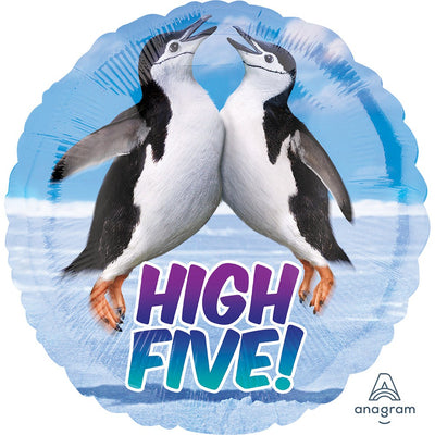 Anagram 18 inch AVANTI PENGUINS HIGH FIVE Foil Balloon 36385-02-A-U