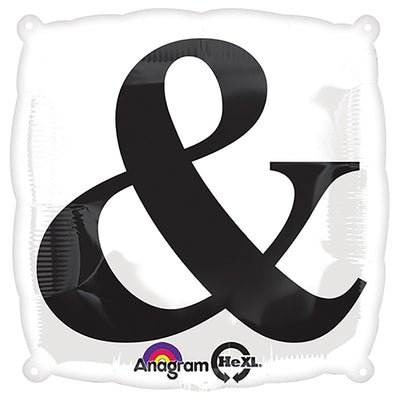 Anagram 18 inch BLACK ? ON WHITE Foil Balloon 28745-01-A-P