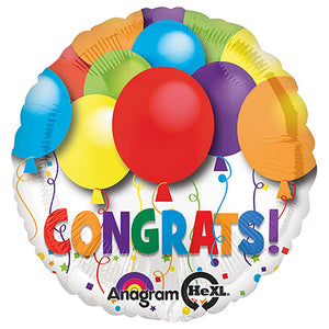 Anagram 18 inch BOLD CONGRATULATIONS BALLOONS Foil Balloon 26758-01-A-P