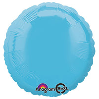 Anagram 18 inch CIRCLE - CARIBBEAN BLUE Foil Balloon 23009-02-A-U