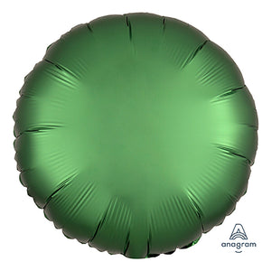 Anagram 18 inch CIRCLE - SATIN LUXE EMERALD Foil Balloon 38586-02-A-U