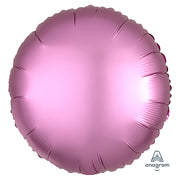 Anagram 18 inch CIRCLE - SATIN LUXE FLAMINGO Foil Balloon 36821-02-A-U