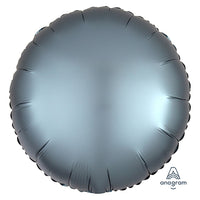 Anagram 18 inch CIRCLE - SATIN LUXE STEEL BLUE Foil Balloon 36812-02-A-U