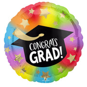 Anagram 18 inch COLORFUL CONGRATS GRAD Foil Balloon 42786-02-A-U