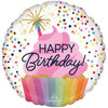 Anagram 18 inch CONFETTI SPRINKLE BIRTHDAY STANDARD Foil Balloon 44855-02-A-U