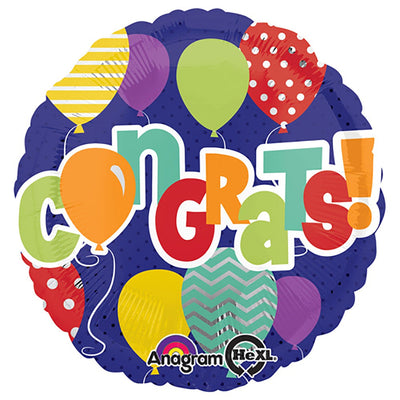 Anagram 18 inch CONGRATS! IN BALLOONS Foil Balloon 28722-01-A-P