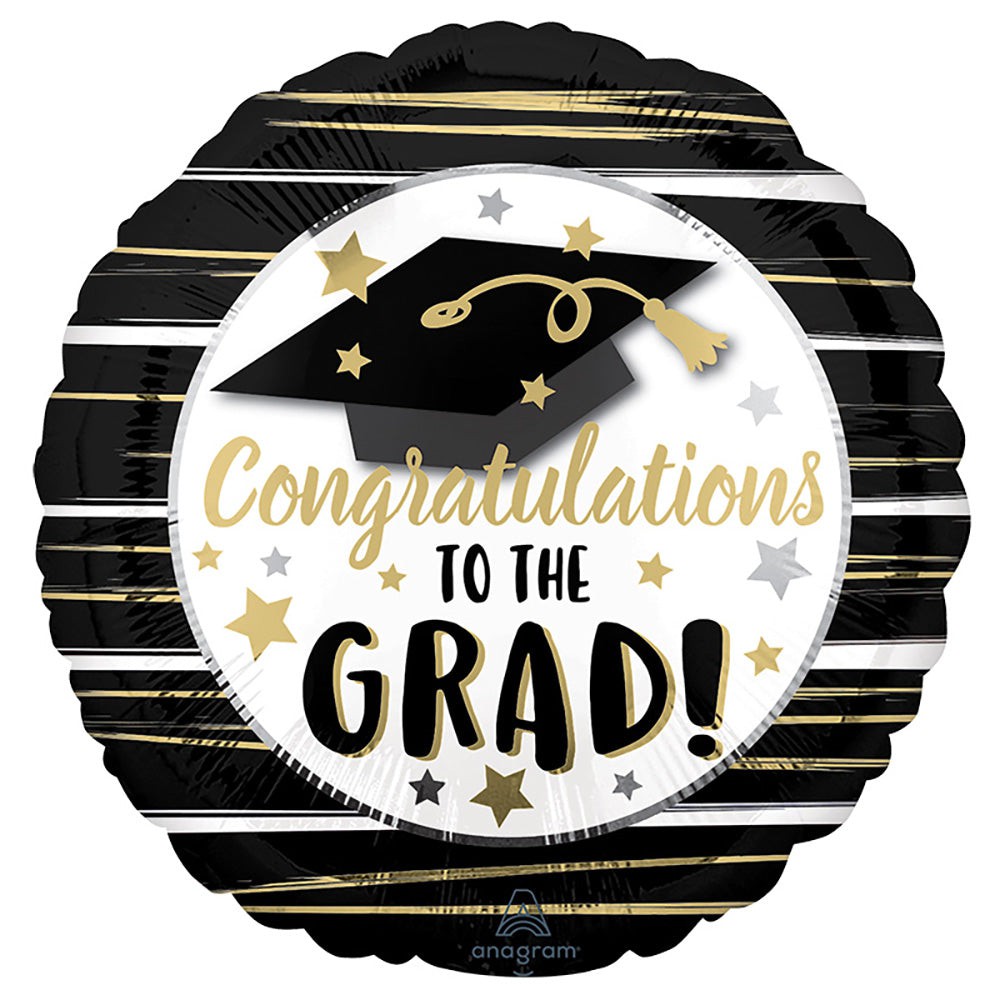 Anagram 18 inch CONGRATULATIONS TO THE GRAD Foil Balloon 42764-02-A-U