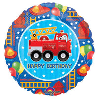 Anagram 18 inch FIRE ENGINE FUN BIRTHDAY Foil Balloon A119866-02-A-U