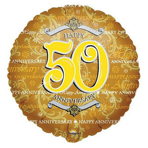 Anagram 18 inch GOLDEN ANNIVERSARY Foil Balloon