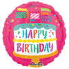 Anagram 18 inch HAPPY BIRTHDAY FANCY FLAGS CAKE Foil Balloon 33315-01-A-P