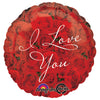 Anagram 18 inch I LOVE YOU ROSES Foil Balloon 15598-01-A-P