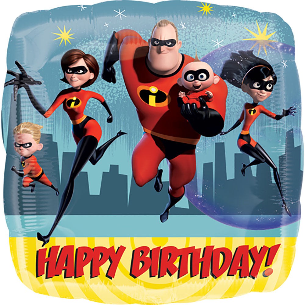 Anagram 18 inch INCREDIBLES 2 HAPPY BIRTHDAY Foil Balloon 37131-02-A-U