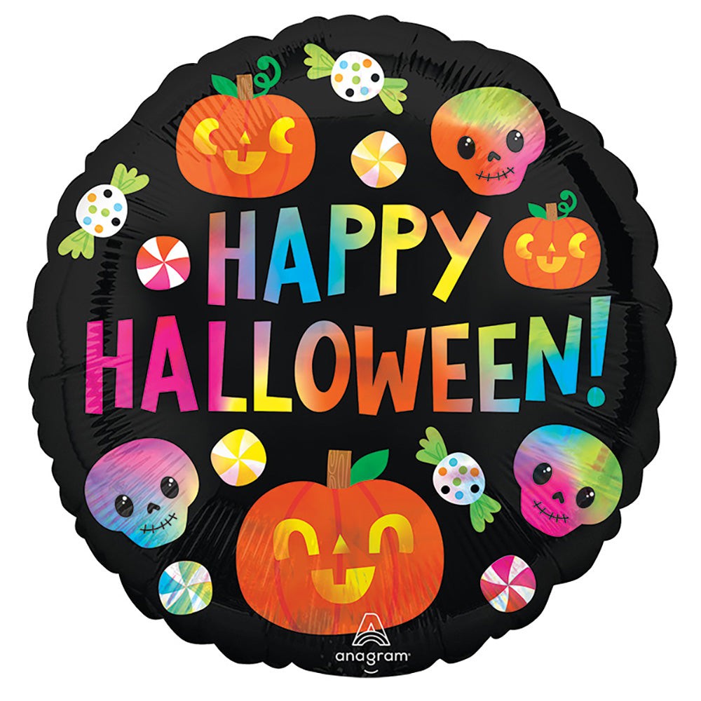 Anagram 18 inch IRIDESCENT HALLOWEEN CUTIES Foil Balloon 43153-02-A-U