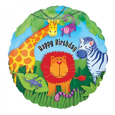 Anagram 18 inch JUNGLE ANIMALS BIRTHDAY Foil Balloon A119998-02-A-U