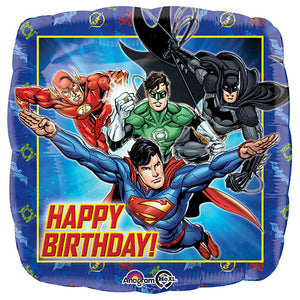 Anagram 18 inch JUSTICE LEAGUE HAPPY BIRTHDAY Foil Balloon 32381-02-A-U