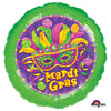 Anagram 18 inch MARDI GRAS MASQUERADE Foil Balloon A111040-02-A-U