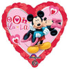 Anagram 18 inch MICKEY & MINNIE HEART Foil Balloon