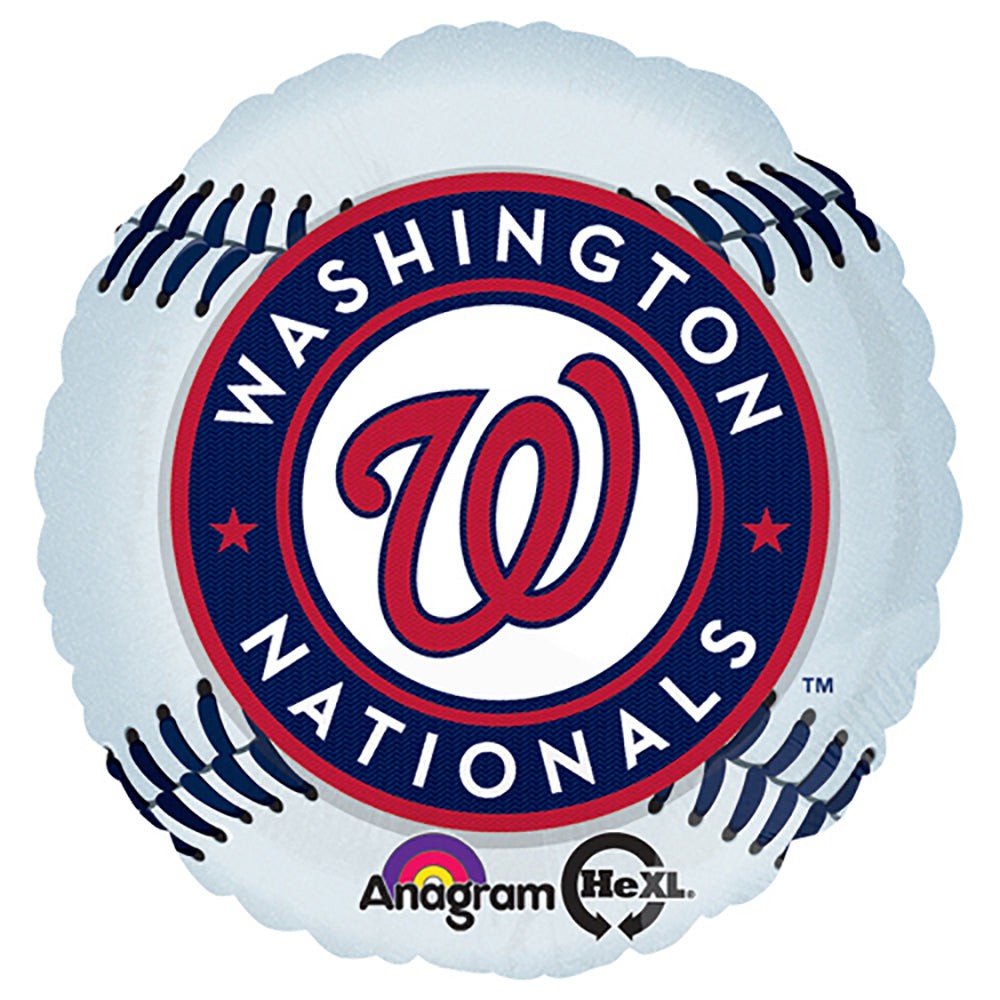 Anagram 18 inch MLB WASHINGTON NATIONALS BASEBALL TEAM Foil Balloon 18513-01-A-P